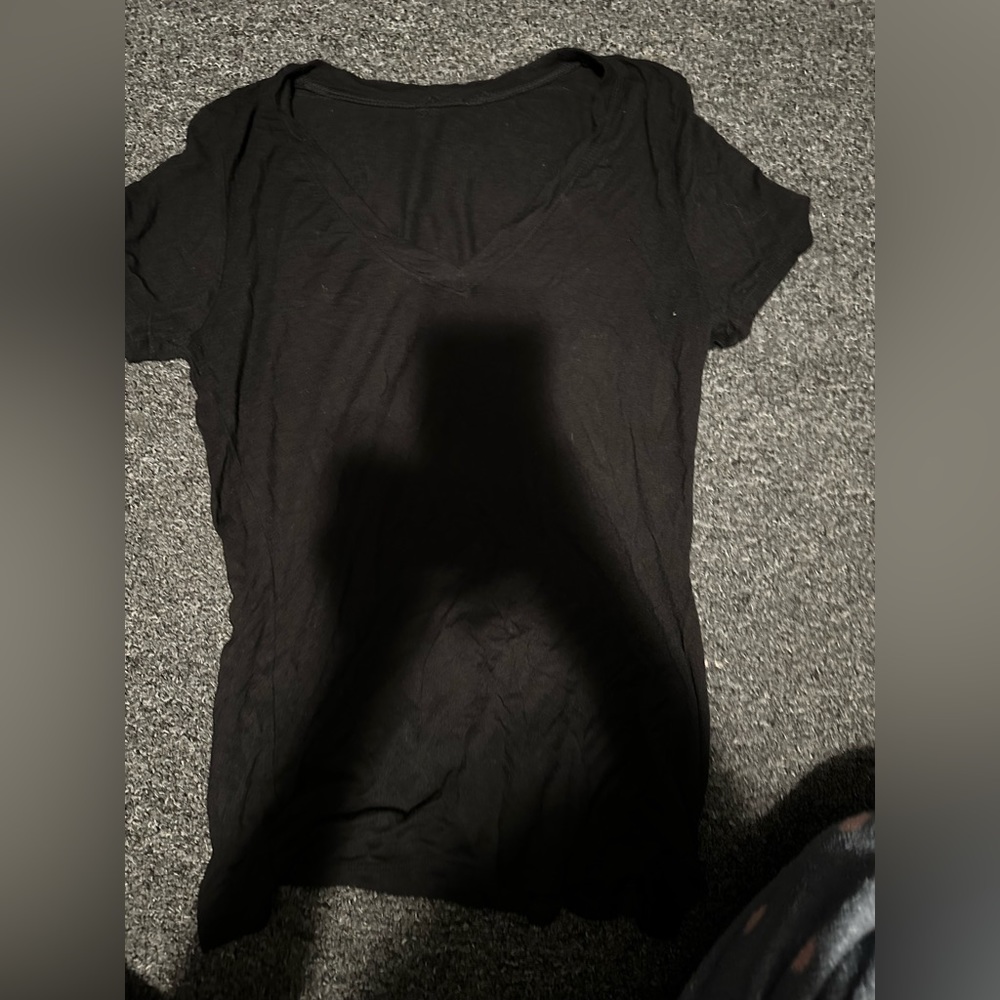 Black v neck shirt